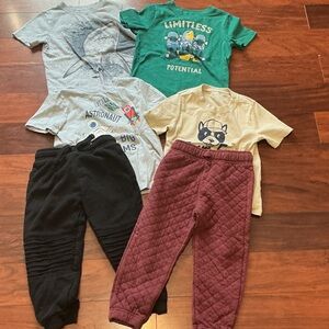 Garanimals Lot of 6pc 2pr Joggers 4 Tshirts Sz 3T
